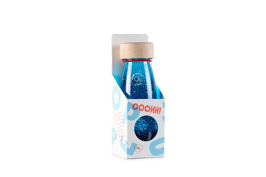 Bouteille sensorielle flottante bleu – Image 2