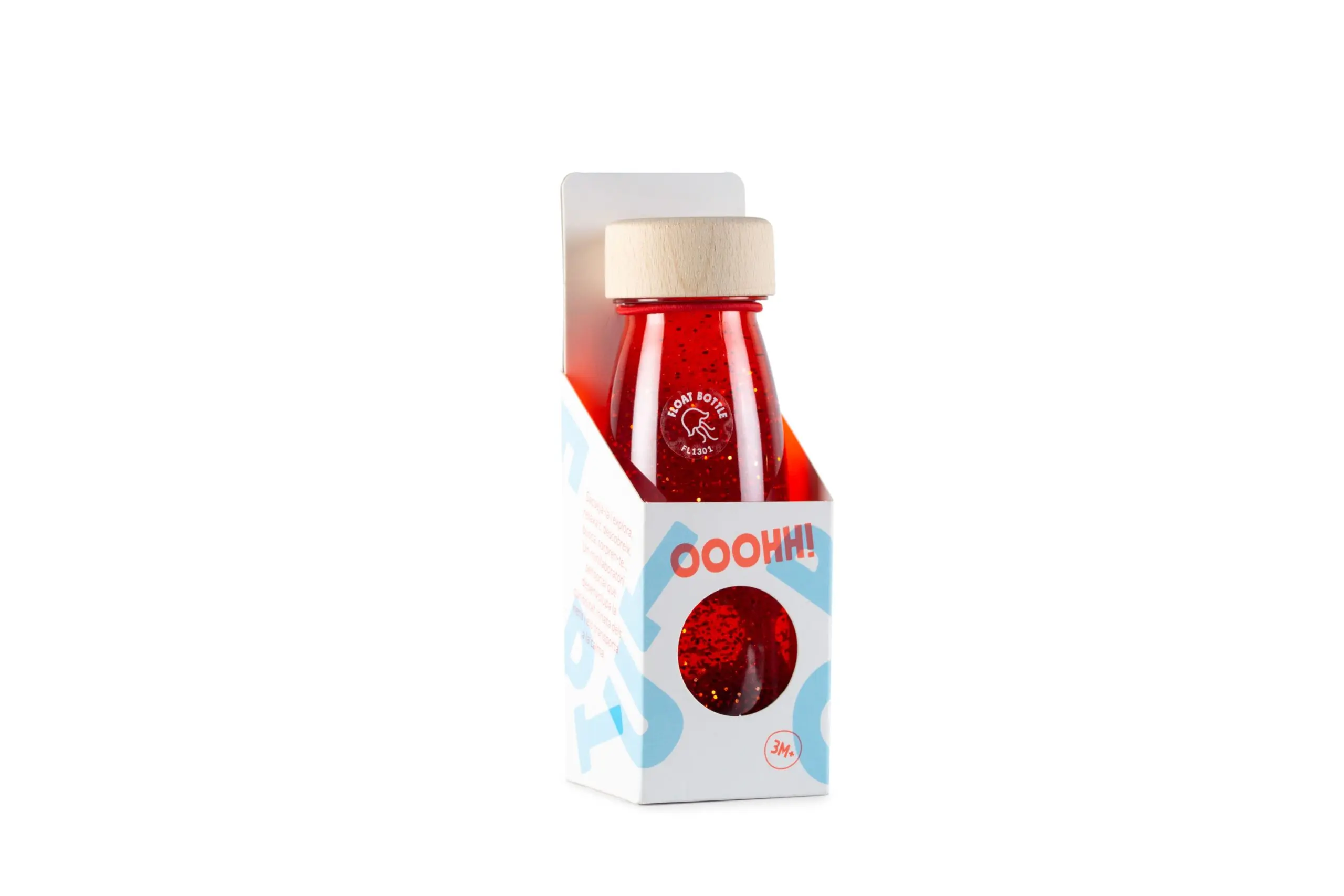 Bouteille sensorielle flottante rouge – Image 2