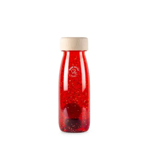 Bouteille sensorielle flottante rouge