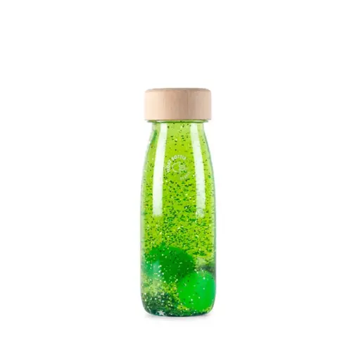 Bouteille sensorielle flottante vert