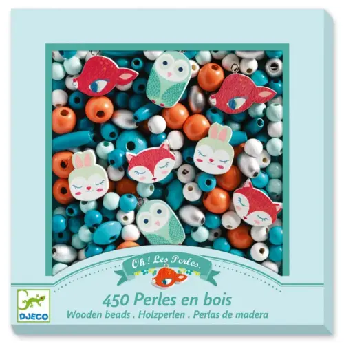 450 perles en bois petits animaux