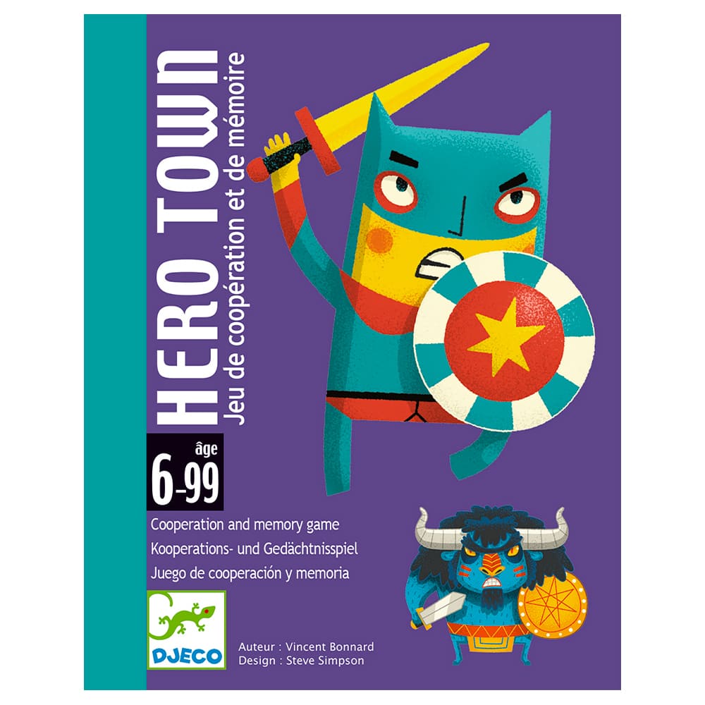 Jeu de cartes hero town coopération & mémoire