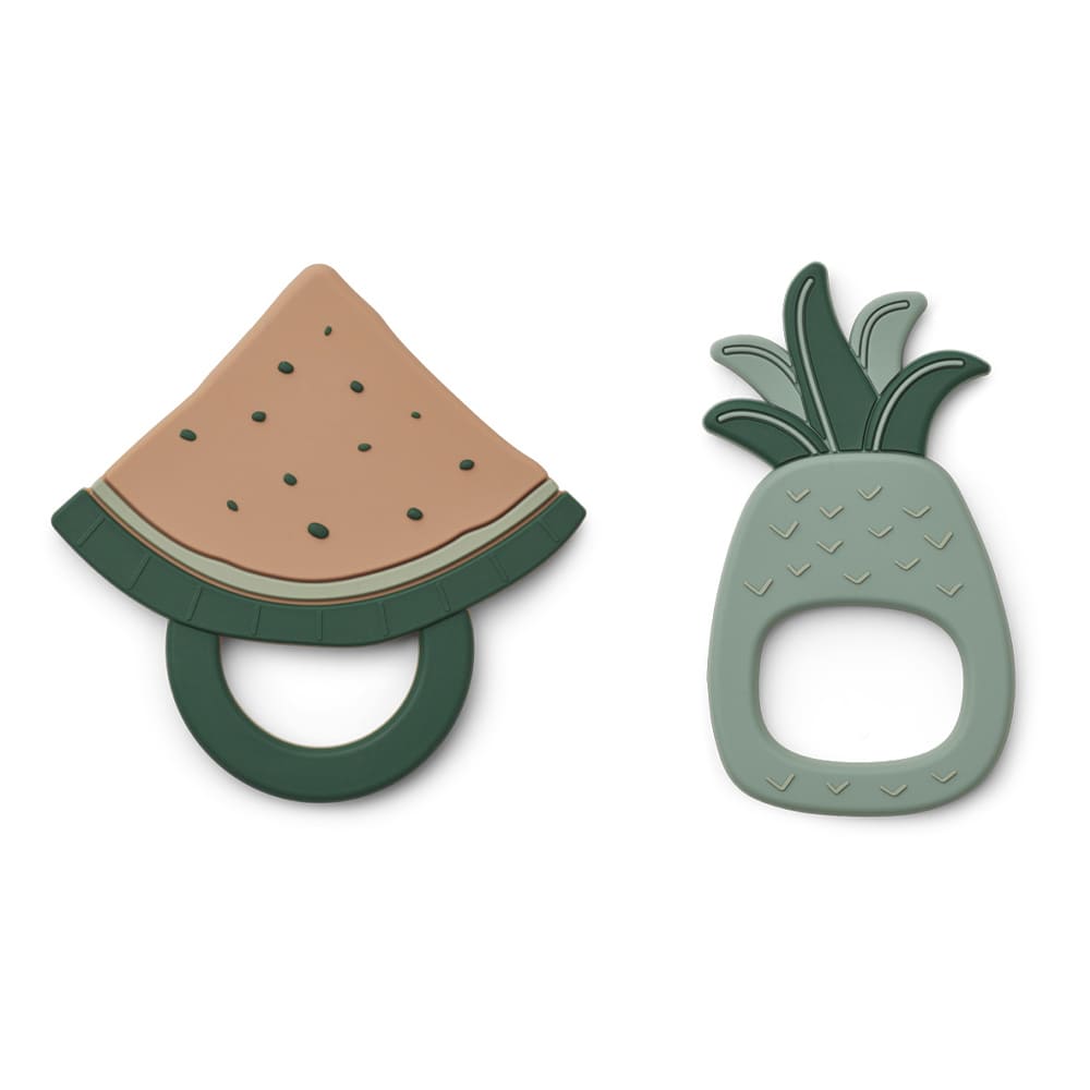 Set de 2 anneaux de dentition en silicone fruits peppermint multi mix - Liewood - 20€
