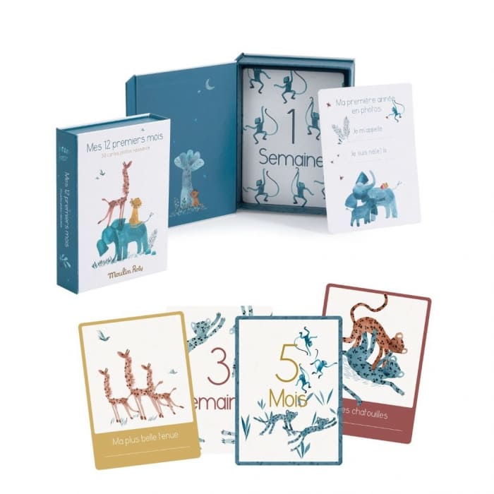 Cartes %22Mes 12 premiers mois%22 sous mon baobab - Moulin roty - 14€90