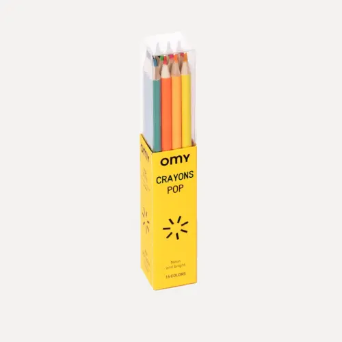 16 crayons de couleurs pop