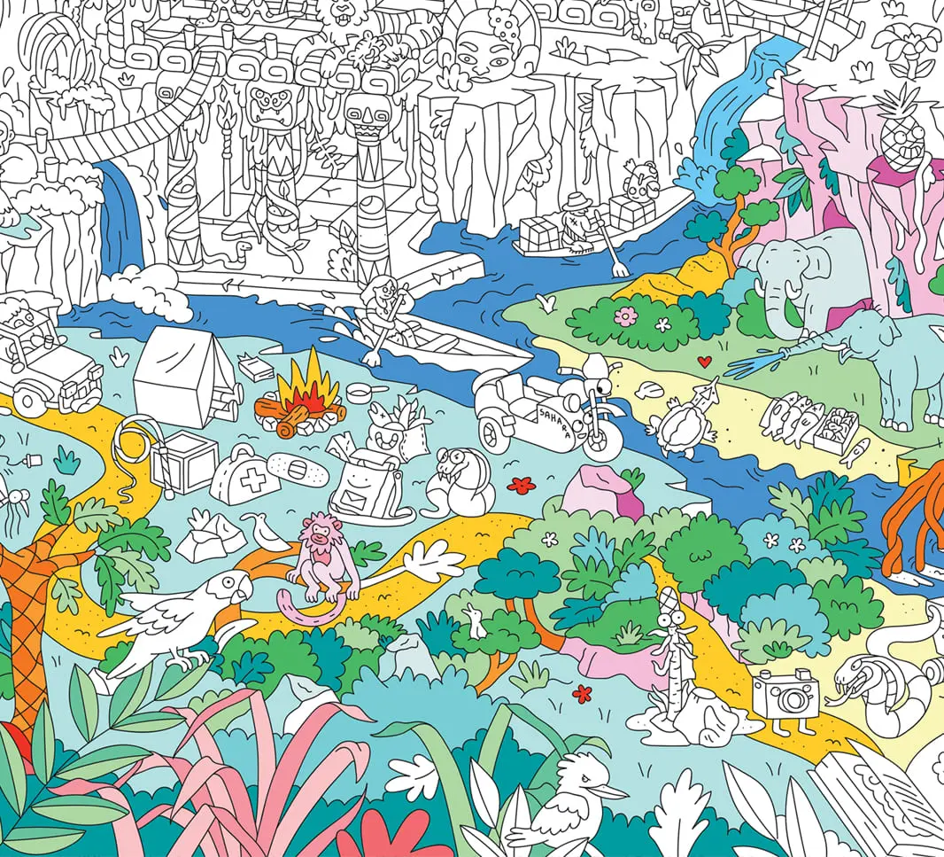 Poster à colorier jungle – Image 2