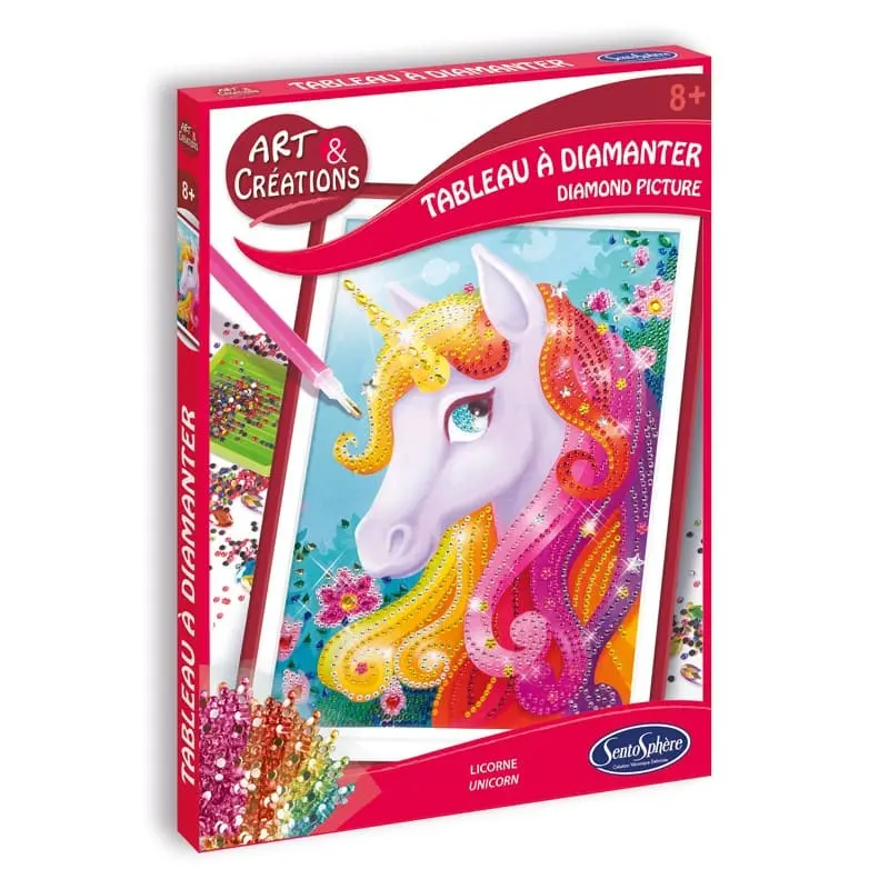 Tableau à diamanter licorne