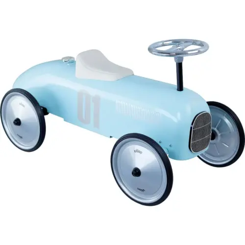 Porteur voiture vintage bleu tendre
