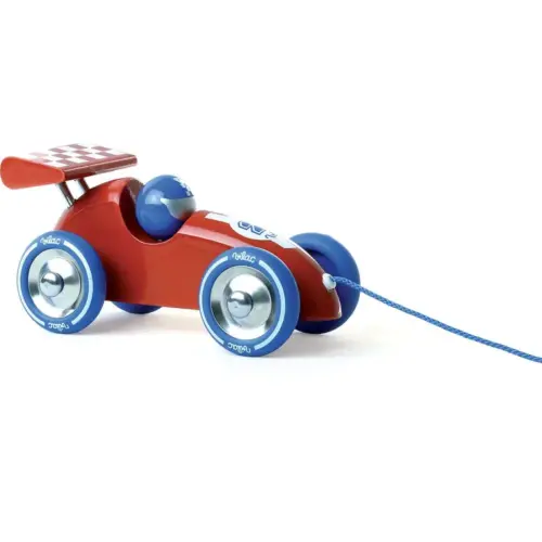 Voiture de course à trainer rouge-bleu