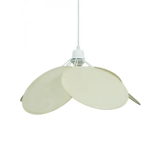 Suspension évasion fleur sable et blanche