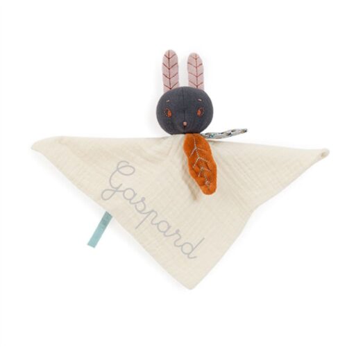 Doudou lapin crème à broder - Après la pluie - MOULIN ROTY