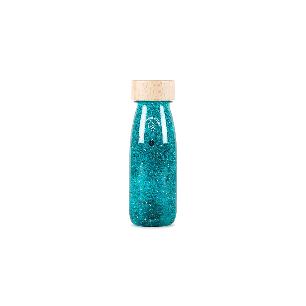 Bouteille sensorielle flottante turquoise