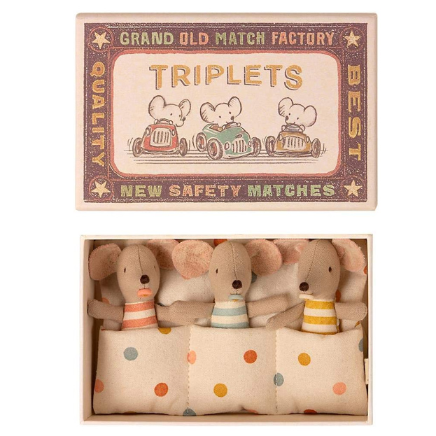 Souris Triplets dans une Boîte d'allumettes