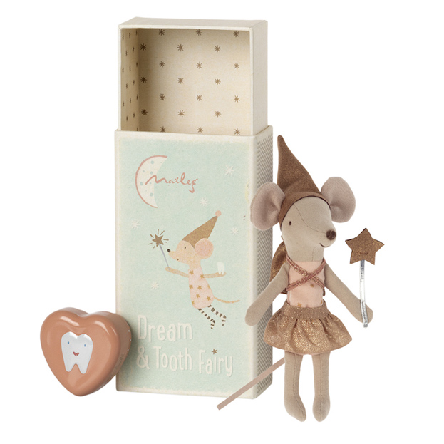 Souris fée des dents avec boîte