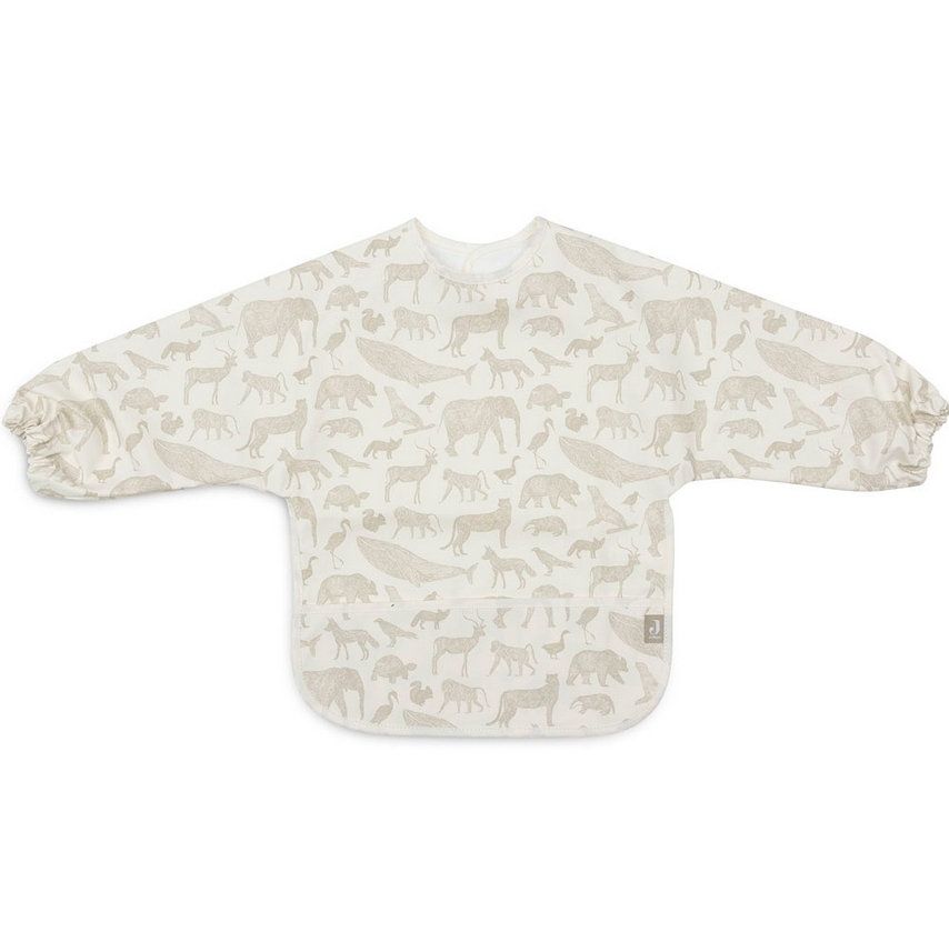 Bavoir a manches animals green