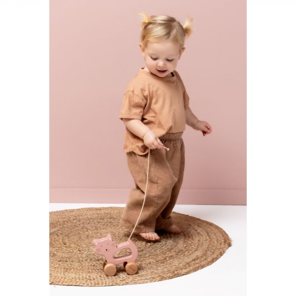 Jouet a tirer en bois mrs cat – Image 2