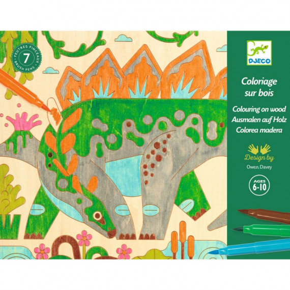 Coloriage sur bois Dino World