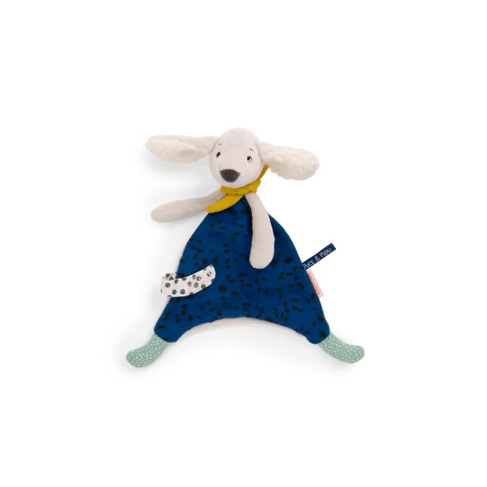 Doudou Puce Bleu Puce et Pilou