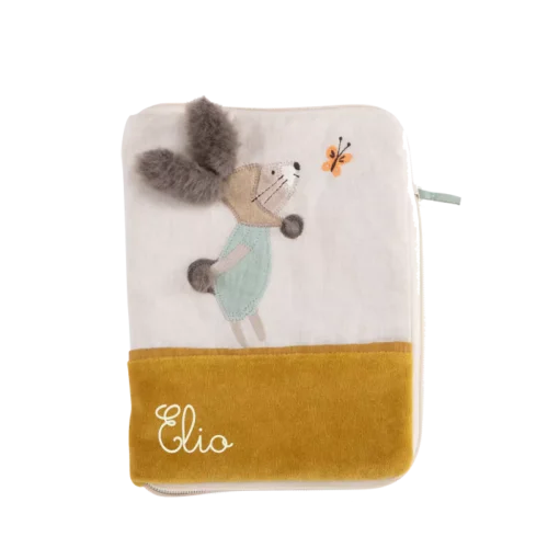 Protège carnet de santé à broder - Trois Petits Lapins - MOULIN ROTY