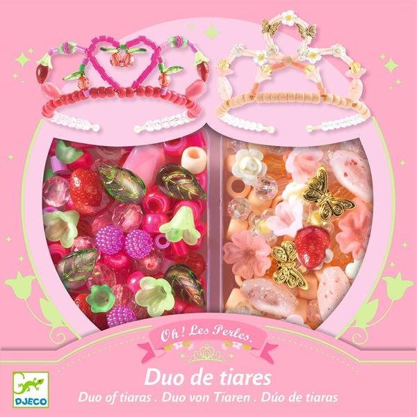 Duo de Tiares perles rose