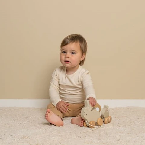 Jouet à Tirer lapin et bébé lapin – Image 2