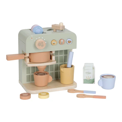 Machine a cafe en bois vert