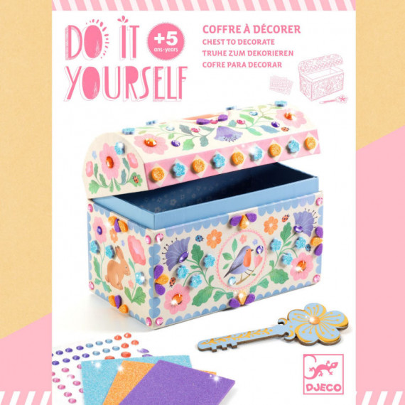 DIY coffre trésor rose