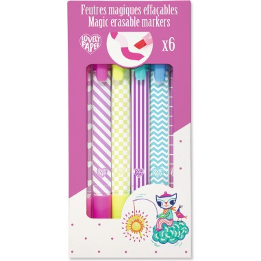 6 feutres magiques effacables