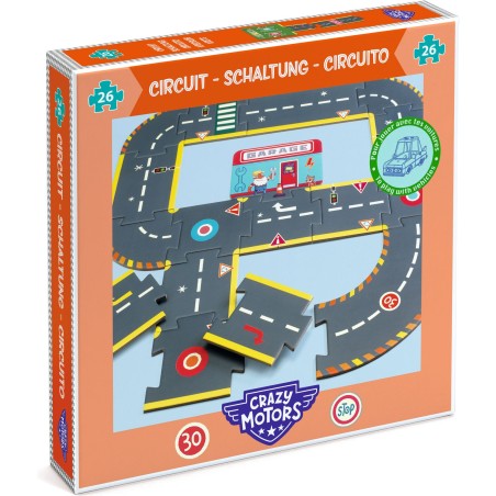 Puzzle circuit voitures crazy motors