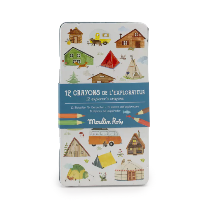 12 Crayons de couleur de l'explorateur - Le jardin du moulin