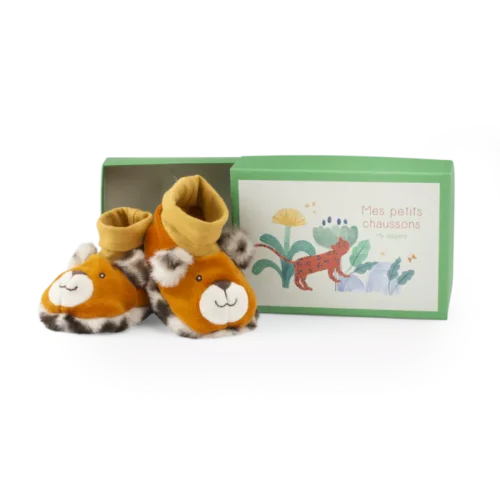 Chaussons l&eacute;opard Ta&iuml;go- La for&ecirc;t de Mawa - MOULIN ROTY