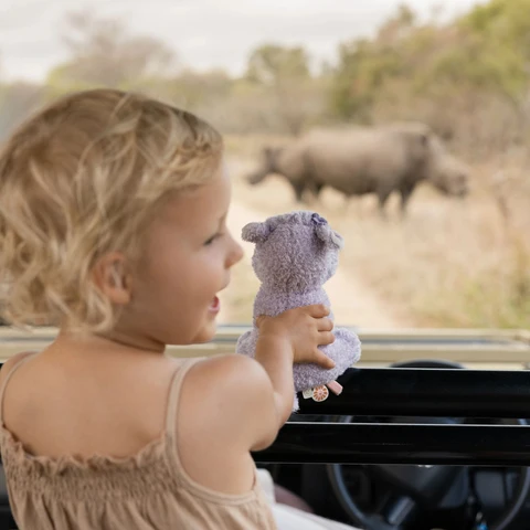 Peluche hippopotame douce et câline Safari