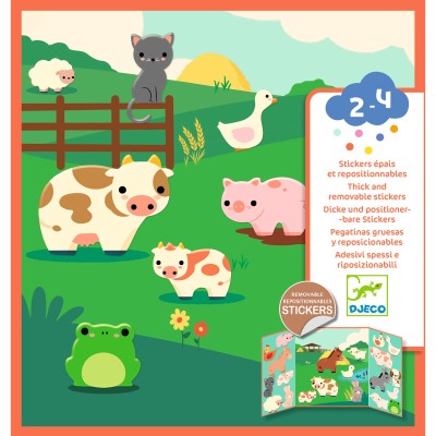 Stickers épais et repositionnables Les animaux de la ferme