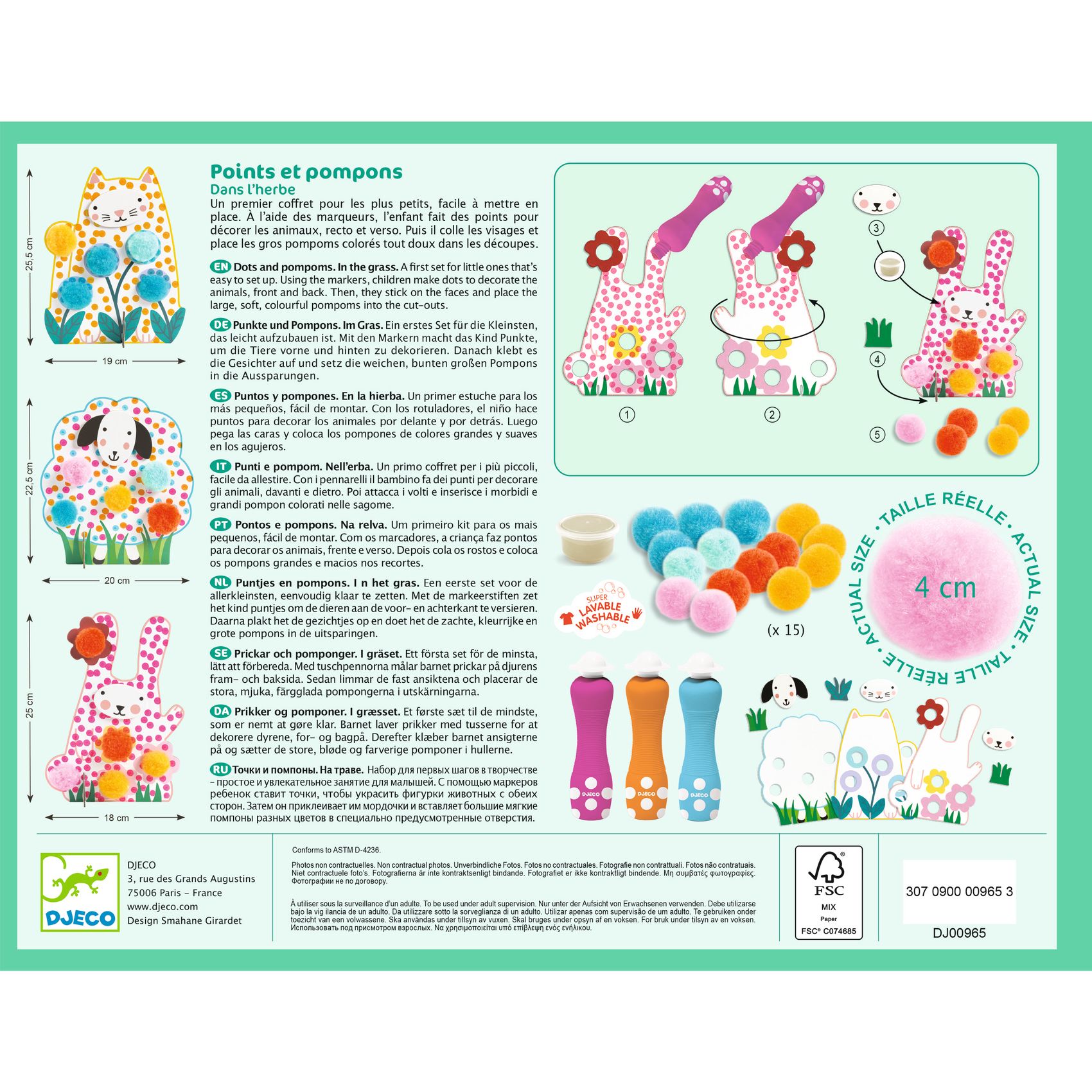 Coffret de coloriage et de motricité fine Dans l'herbe