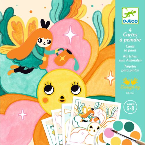 Cartes peinture magique Jardin Féérique